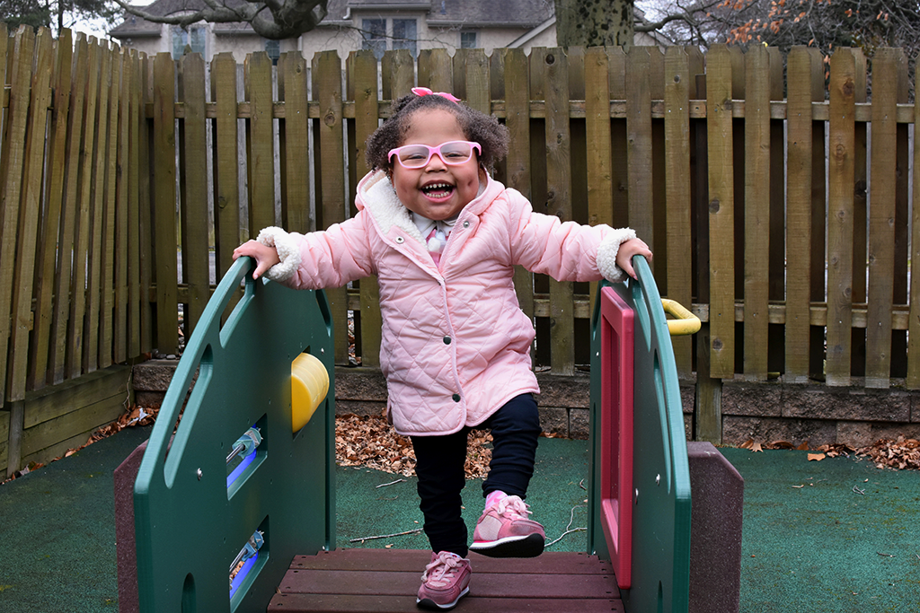 Leylanie at the Waterman Avenue Children's Transitional Care Home. // Photo by Aubrey Hoffert